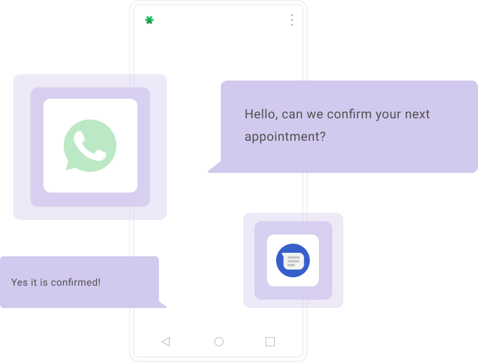 Scheduling appointments via social networks, Google My Places and WhatsApp
