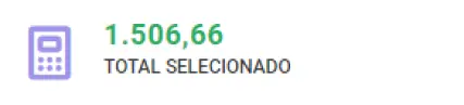 Tela com calculadora financeira