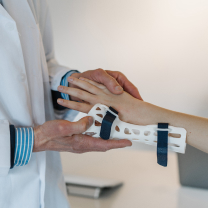 Hand with orthopedic corrector